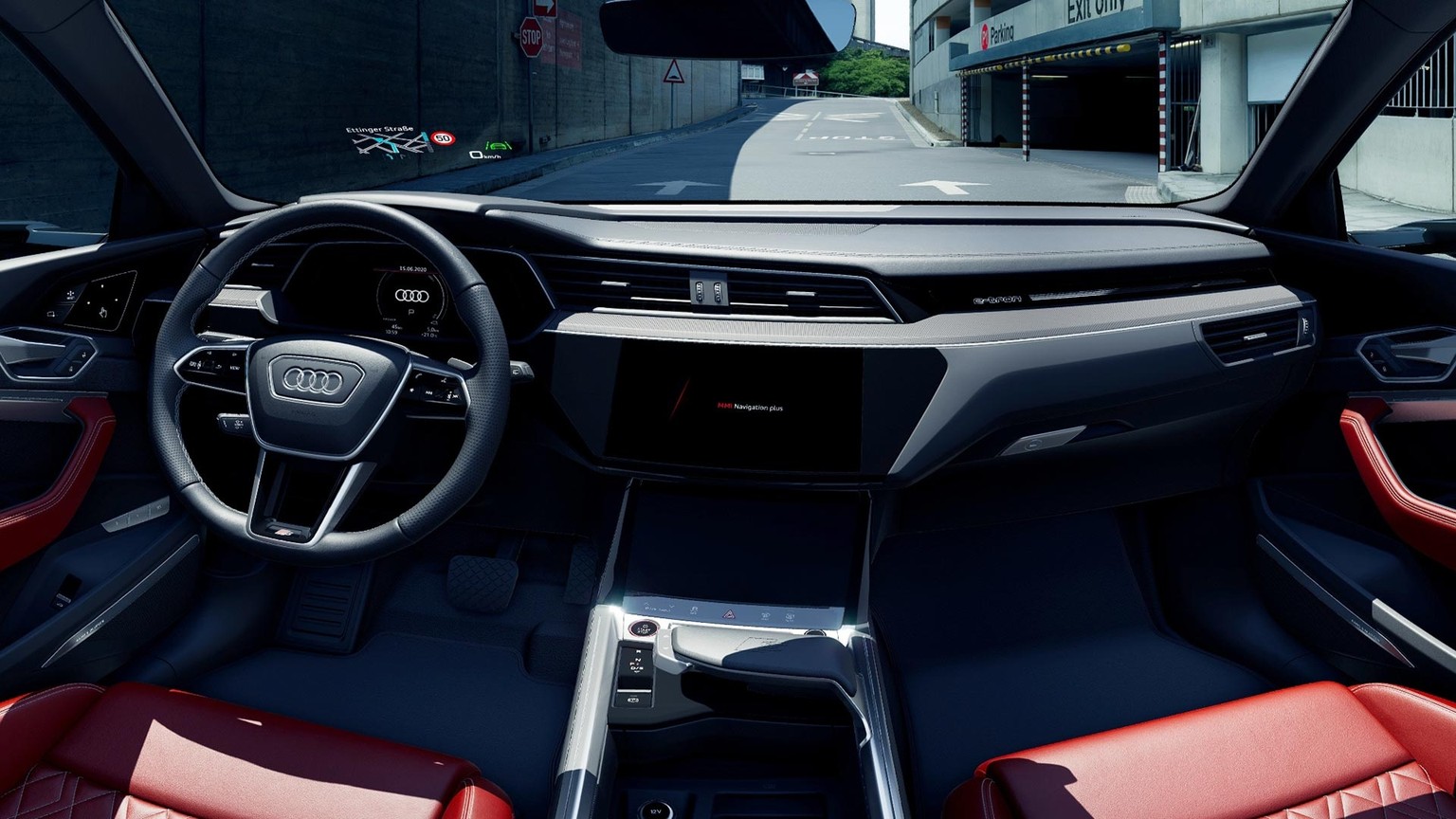 Vue intérieure volant - Audi e-tron S Sportback